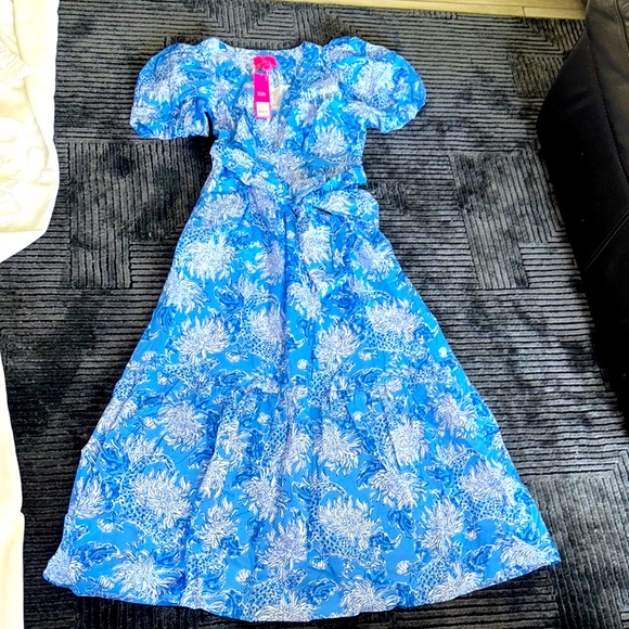 Blue Floral Maxi Dress
